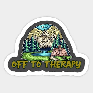 Off to therapy Sticker